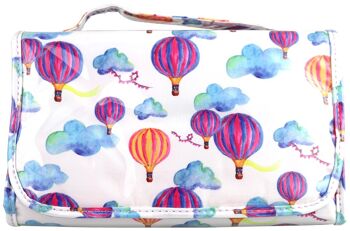 Bag Hot Air Balloon Medium Tri-Fold Cosmetic Bag Pouch