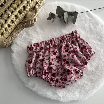 Pink bouquet cotton gauze bloomers