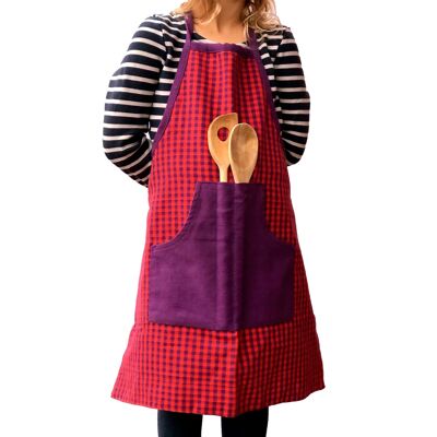 Children's apron red / purple