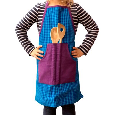 Children's apron blue / violet