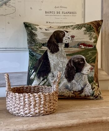 HOUSSE DE COUSSIN DÉCORATIVE 2 SPANIELS SPRINGER 2