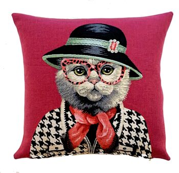 taie d'oreiller décorative fashionista british shorthair 1