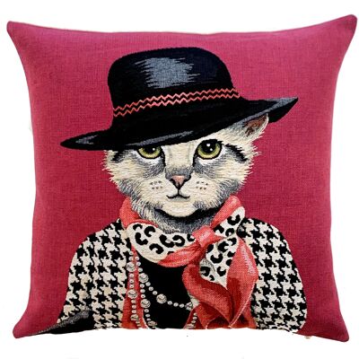 decorative pillow cover fashionista cat chanel