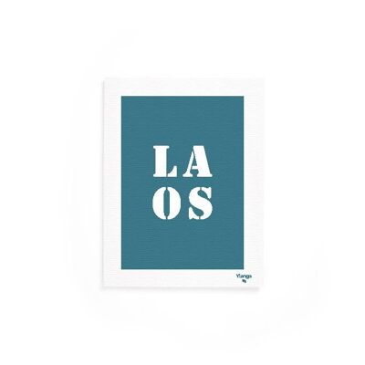 Affiche "Laos" bleue
