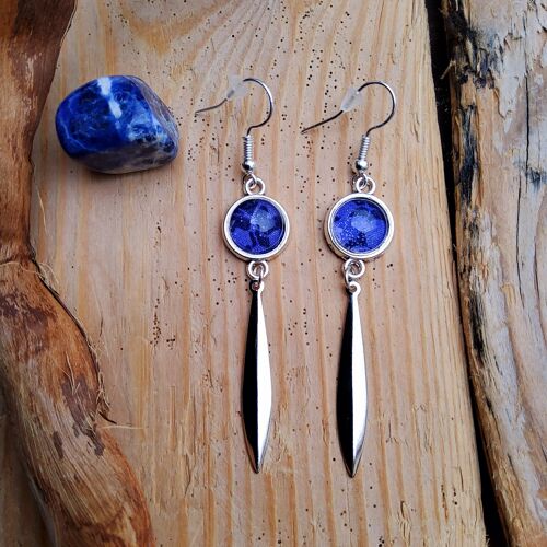 Boucles Jade bleu lavande