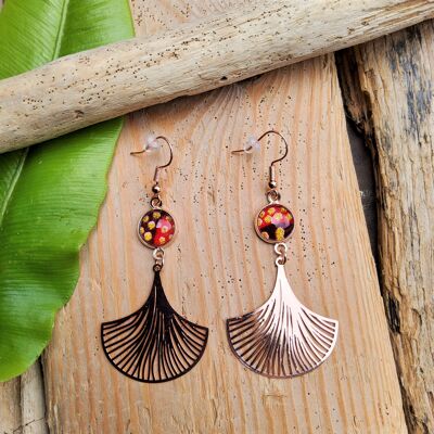 Red Flora earrings