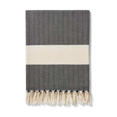 Ferah Organic Cotton Blanket - Ink