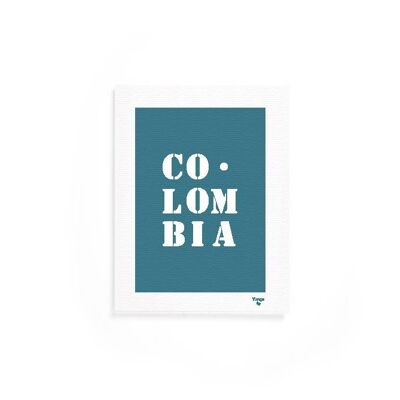 Affiche "Colombie" bleue