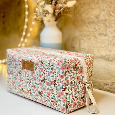 Trousse nomade M, "Louise" rose