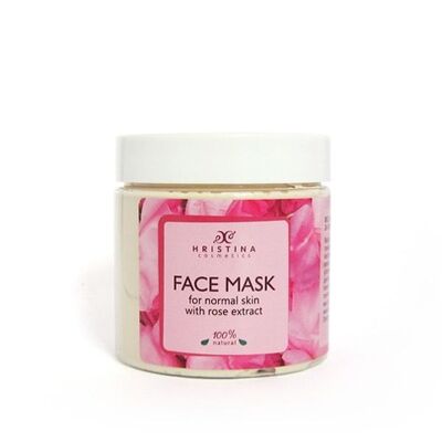 Mascarilla facial con rosa búlgara - para piel normal, 200 ml