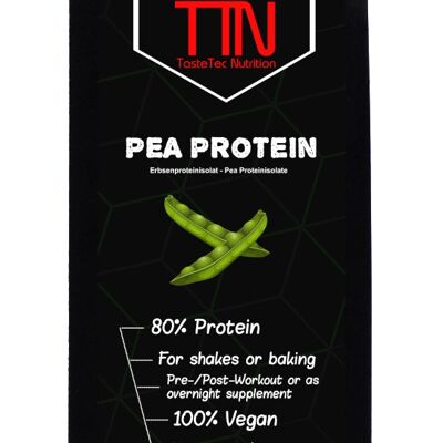 TTN Erbsenprotein 'Pea Protein Isolate* Pulver, 1kg Zip-Beutel alufrei (DE/EN/FR/NL)