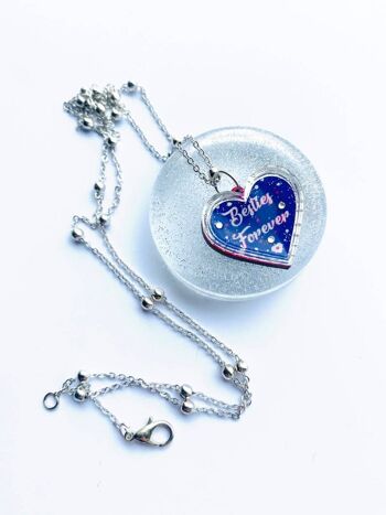 Pendentif collier Besties Forever, collier mignon, colliers, cadeaux de meilleur ami, colliers contemporains de déclaration dangle, cadeaux mignons 4