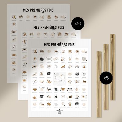 Affiche Mes Premières Fois à Tamponner - Bébé peau foncée par Les Petites  Dates