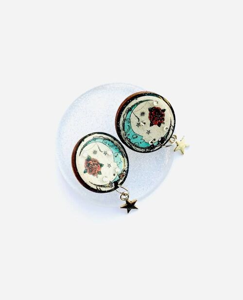 tiny moon earrings, mooon earrings,everyday earrings