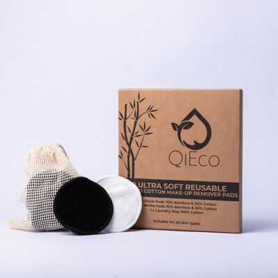 QiEco Bamboo Cotton Make-Up Remover Pads