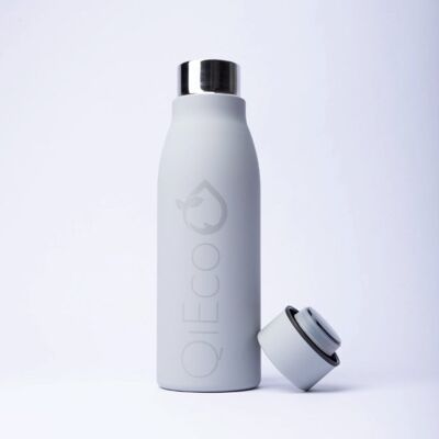 QiEco Hydrate Double Insulated Slim Bottle (Stone Edition)