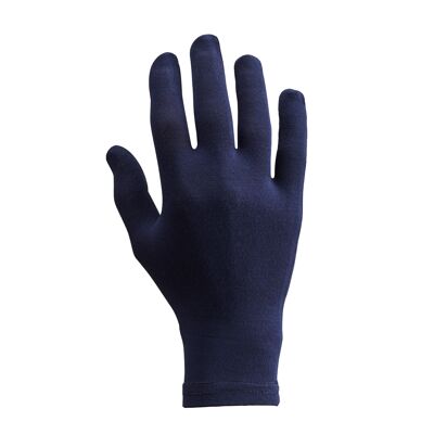 Ultra Soft Bamboo Cotton Gloves Unisex Washable Sustainable Environmentally Friendly - Large - Navy