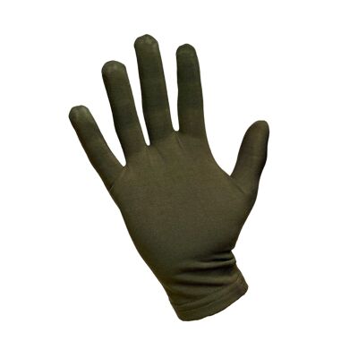 Ultra Soft Bamboo Cotton Gloves Unisex Washable Sustainable Environmentally Friendly - Large - Khaki