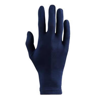 Ultra Soft Bamboo Cotton Gloves Unisex Washable Sustainable Environmentally Friendly - Small - Navy