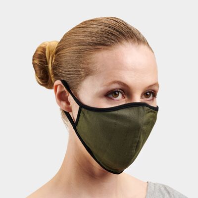 Ultra Soft Face Mask. Adjustable & Washable. Made From 2 Layers of Sustainable Breathable Bamboo Cotton. Tree Planted with every Purchase - Khaki