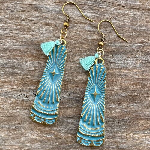 Boucles d'oreilles fantaisie Boho Blue