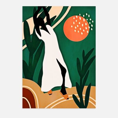Poster Poster - illustrazione danza con il sole