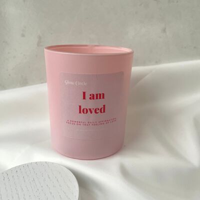 I am Loved Candle - Affirmation Candle Rose and Tonka