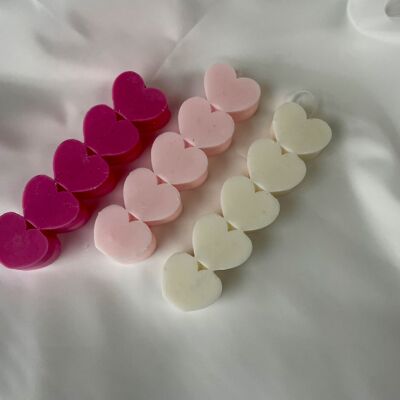 Heart Shaped Pillar Candle Dark Pink