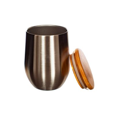 Stainless Steel & Bamboo Mug