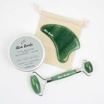 The Nourish and Contour Set JADE FACIAL ROLLER