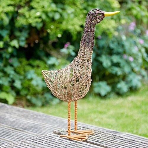 Handmade Curious Duck Wire Garden Ornament