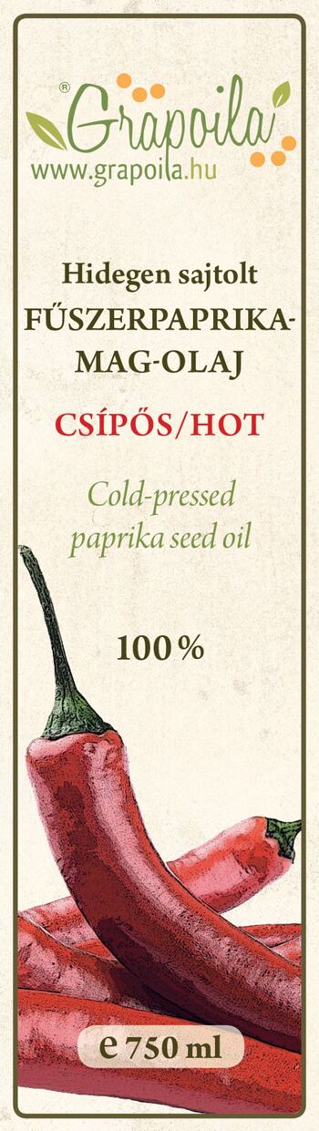 Huile de graines de paprika Grapoila (chaude) 750ml 2
