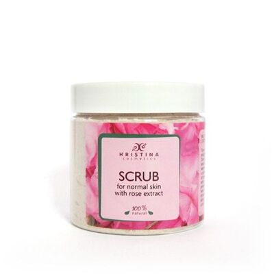 Peeling facial con rosa búlgara - para pieles normales, 200 ml