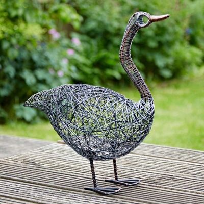 Handmade Wire Duck Garden Ornament