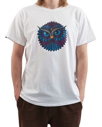 LaineK5 – Hibou Deux #1 - Blanc - T-shirt