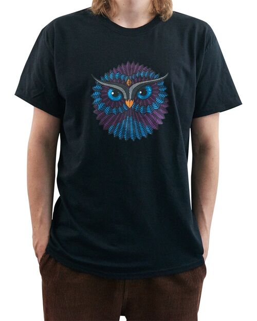 LaineK5 – Owl Two #1 - Black - T-Shirt