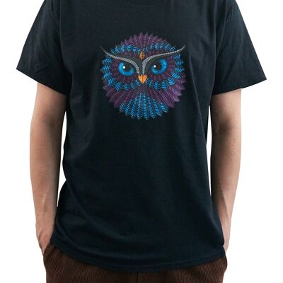 LaineK5 – Owl Two #1 - Black - T-Shirt