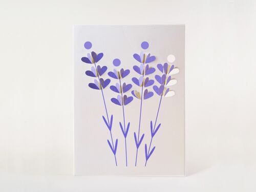 Fold Out Lavender Card