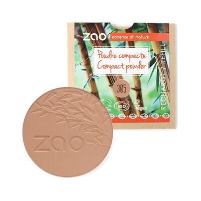 Zao Recharge Poudre Compacte 305 - Chocolat au Lait