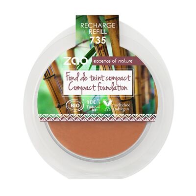 Zao Compact Makeup Refill 735 - Chocolat