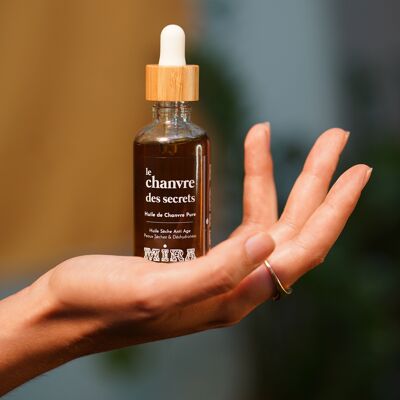 Hemp for bed - Dry massage oil with hemp oil, ylang-ylang and palmarosa - Body - Sensual, aphrodisiac - 50 ml
