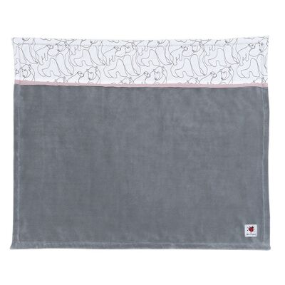 Maman ourse - Petite couverture liseré rose