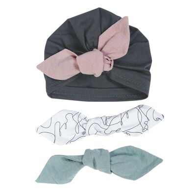 Maman ourse - Bonnet turban 0-4m