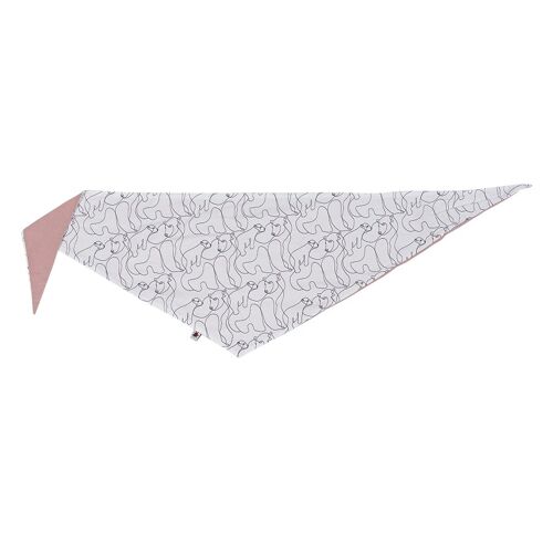 Maman ourse - Grand foulard liseré rose