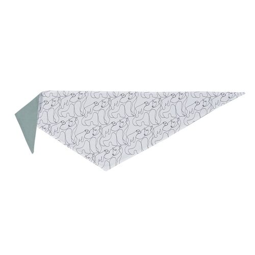 Maman ourse - Grand foulard liseré vert