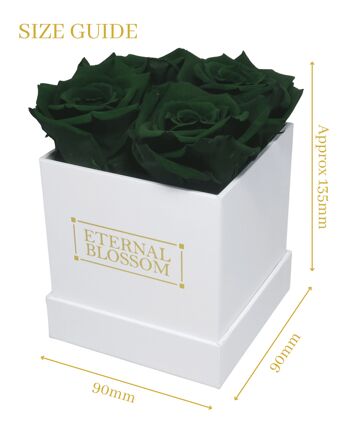 Boîte de fleurs 4 pièces, boîte blanche, roses blanches en dentelle 3