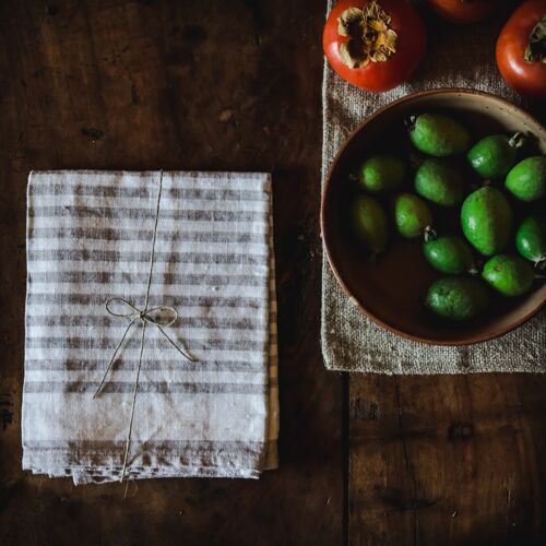 Dishtowel in Classic Stripe Linen