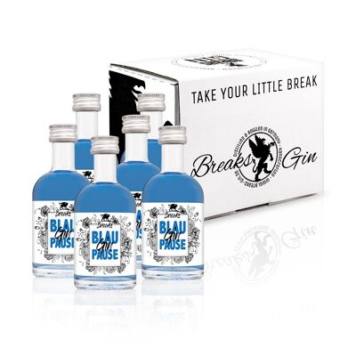 Set of 6 Little Breaks Gin 50ml - Blue Break