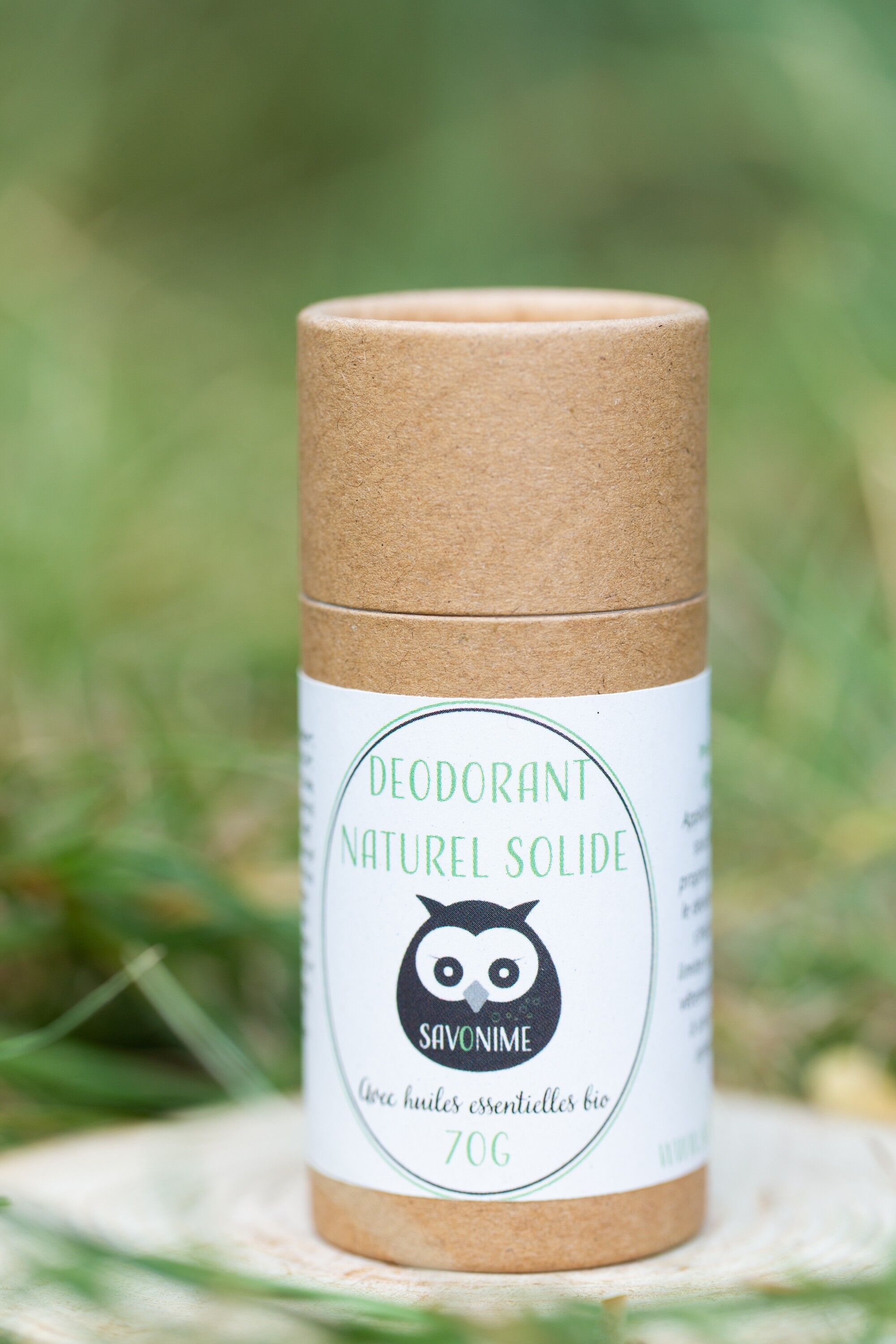 Solid deodorant stick with organic essential oils 70g