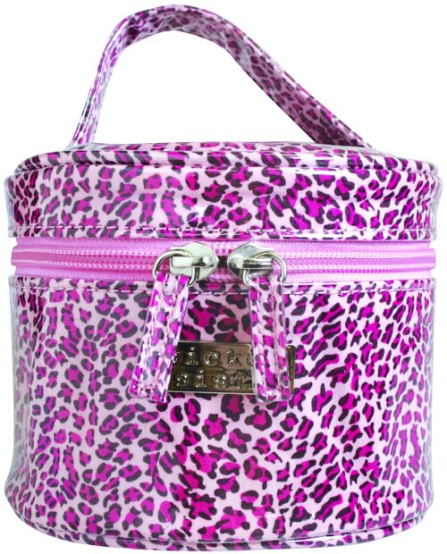 Bag Jungle Pink round shape handle runde Kosmetiktasche Tasche